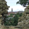 St Giles Church from the top of the Keep
