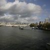 View of London skyline from Hugerford Bridge.