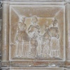 Carving on the font