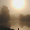 Autumn riverside scene