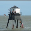 Jumping into the sea from the old tower