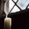Candle in Noke Village Church, Oxfordshire