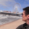 A view of Blackpool pier from the spanish steps