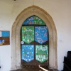 Stained Glass Window in the Church.
