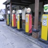 Old style petrol pumps