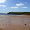 Manorbier view from the beach