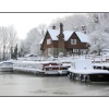 Allington Lock in the snow