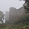 Ludlow Castle in the mist