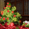 Arrangements in the Wisbech Rose Fair at St Peters Church