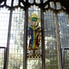 Abingdon, inside St Helen's Church, stained glass of St Helen
