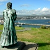 Sir William Hillary looks out over Douglas Bay