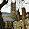 The North West Tower of Lincoln Cathedral from Minster Yard