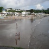 Saundersfoot beach from the harbour wall