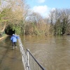 Flooded footpath near Caversham Weir