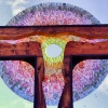 Christian sculpture at Minsteracres