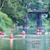 Canoeing the River Wye , Redbrook..