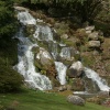 Sheffield Park Garden's beautiful waterfall in Spring, 27th April 2015
