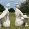 Back to Back Sculptures at Greys Court