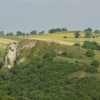 Limestone Crag above Manifold Valley, near Grindon, Staffordshire