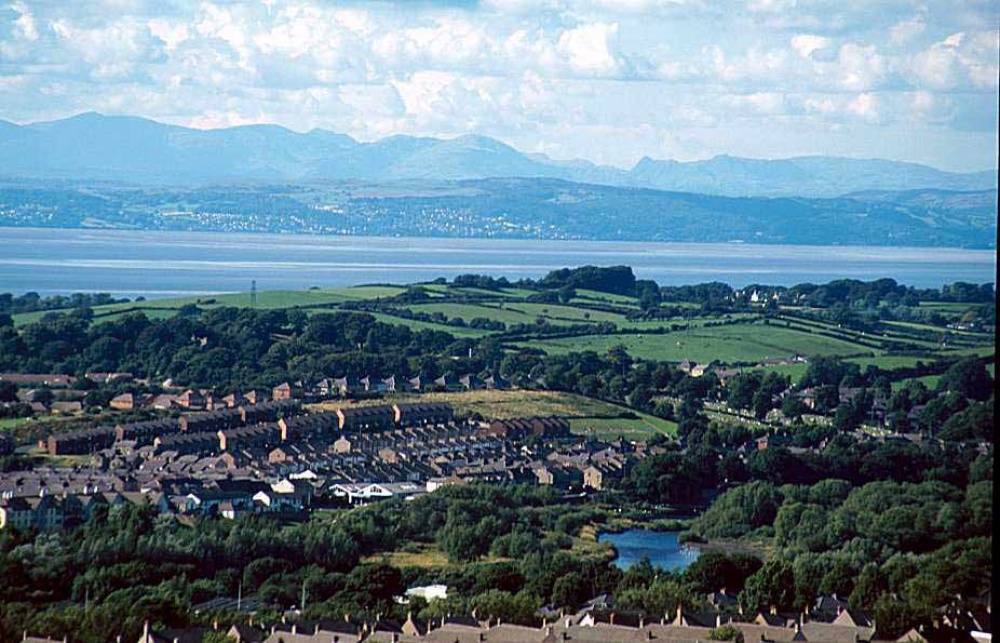 Morcambe bay as seen from Williamson Park, Lancaster,