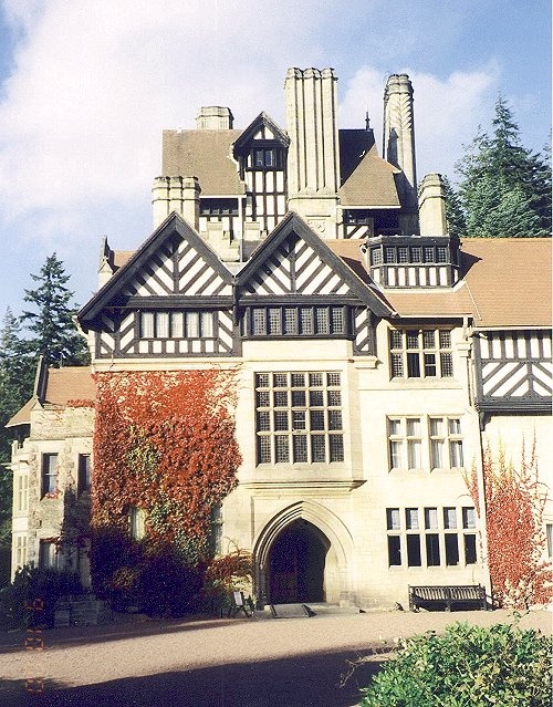 View of Cragside House from the rear courtyard