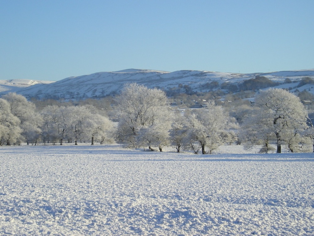 Winter view of Pendle Hill, Lancashire