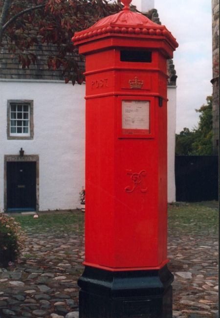Victorian Postbox in the picturesque village of Falkland, Fifeshire Scotland