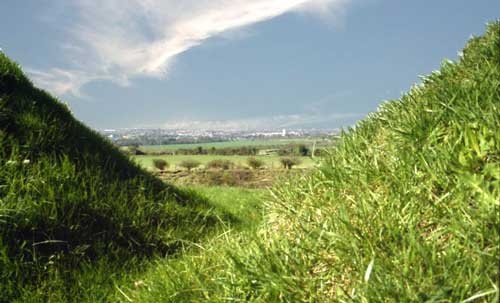Killing Field - View of Fareham seen from Fort gun