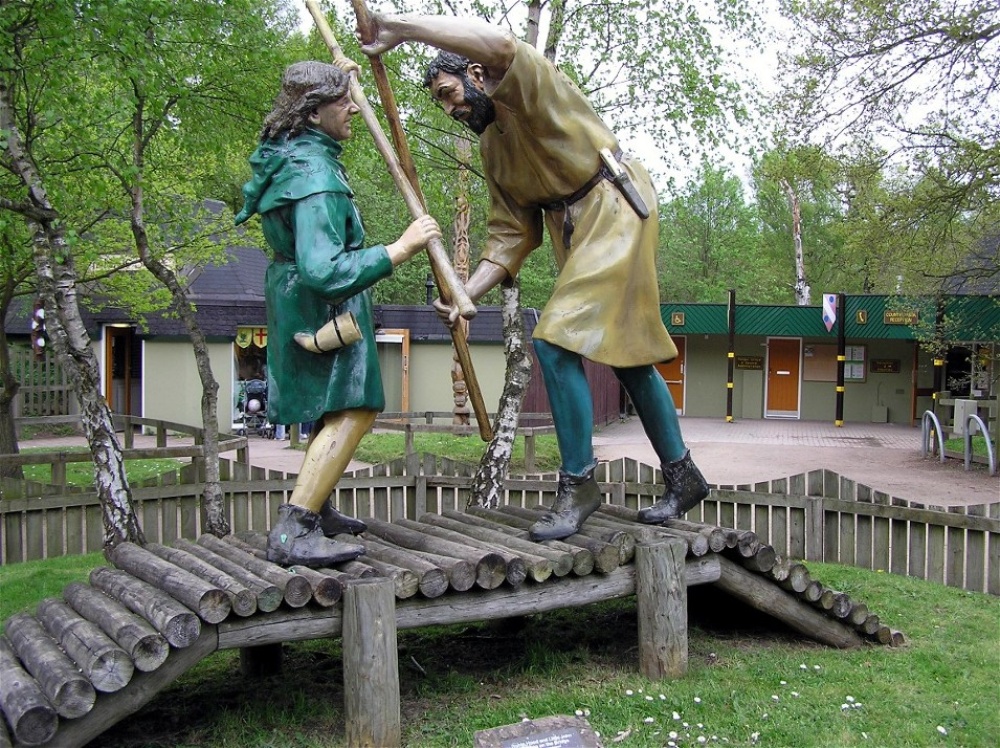 Robin Hood and Little John at the Sherwood Forest Visitors Centre