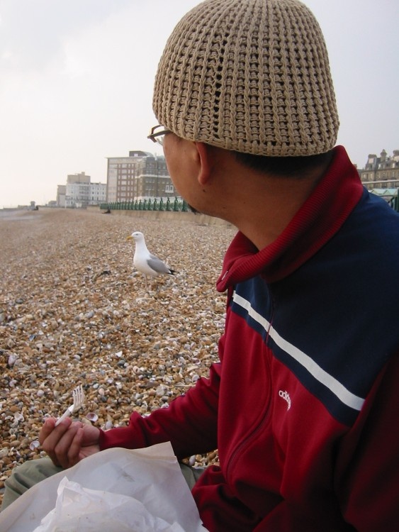 Kebab on the beach at Brighton