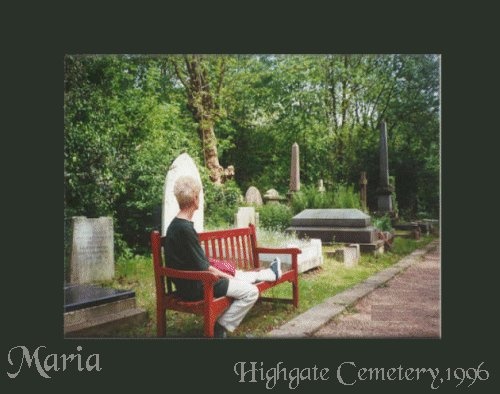 taking a break in Highgate Cemetery