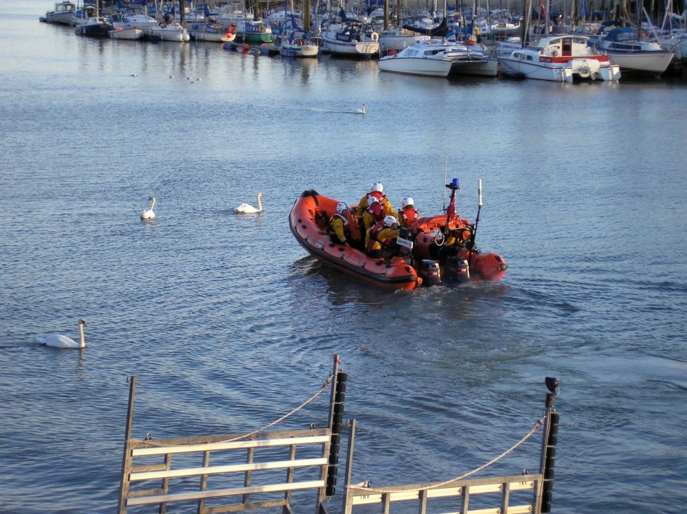 The launch of the Blue Peter lifeboat, Littlehampton.