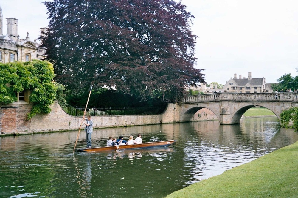 Clare College and River Cam in Cambridge