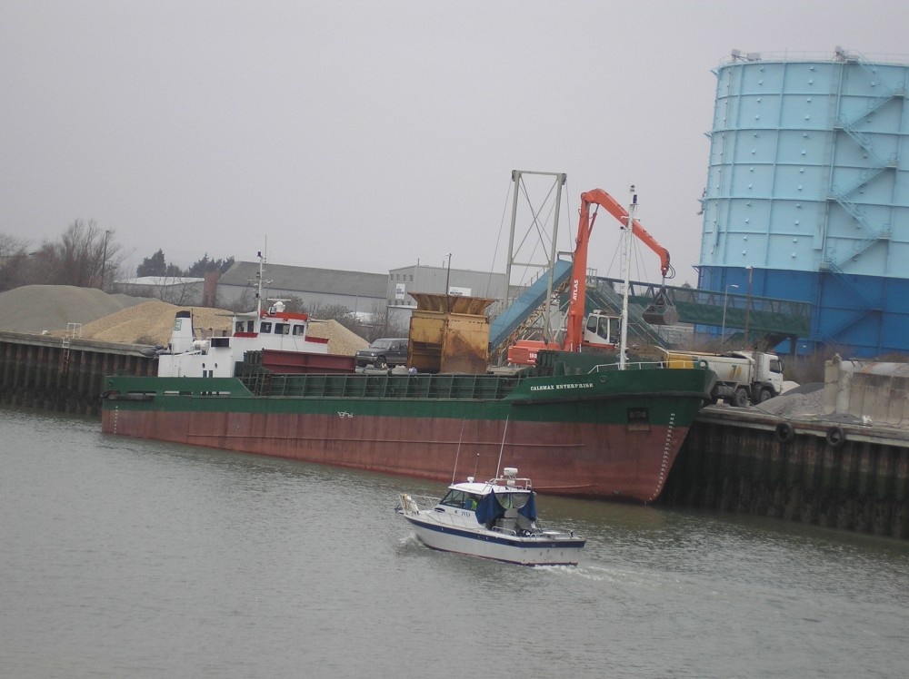 The Galway Enterprise unloading at Littlehampton.