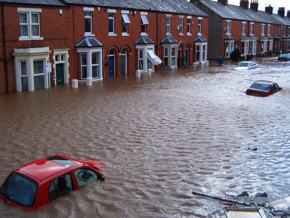"Petteril Street, Carlisle, Cumbria. The devastating flood January 8th