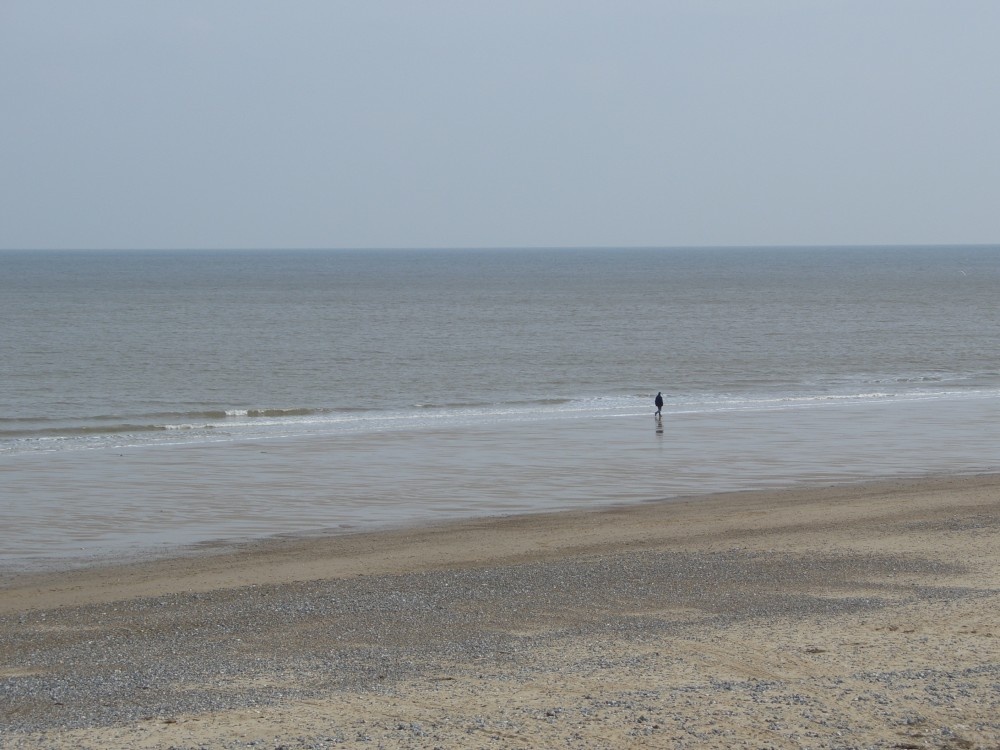 Lone figure, Cromer Beach, Norfolk