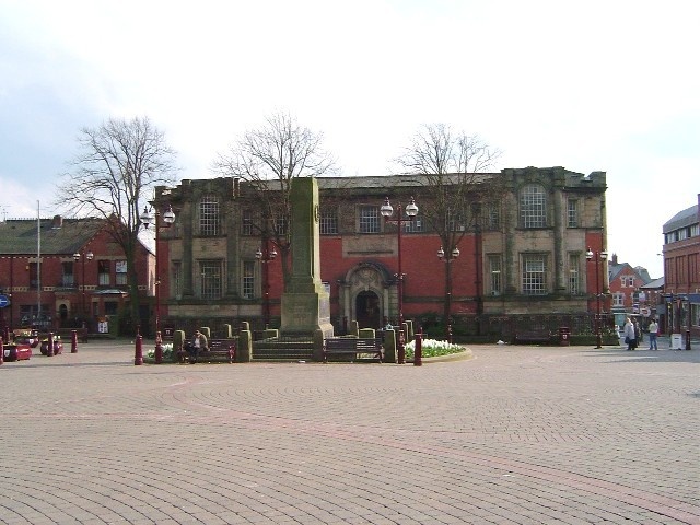 The Carnegie Free Library and Cenotaph, Ilkeston, Derbyshire