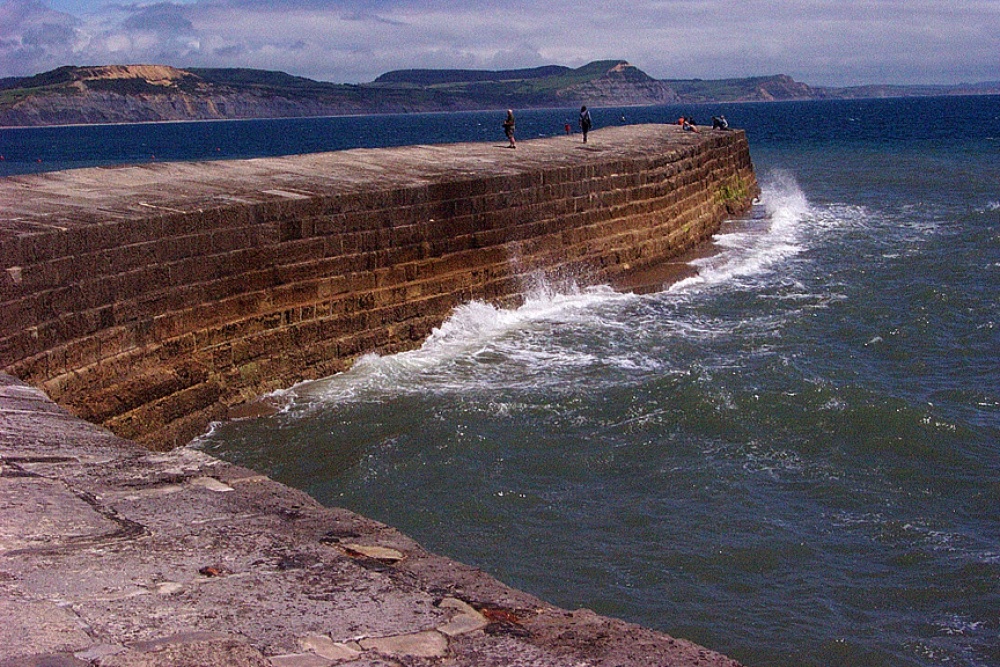 The Cobb, Lyme Regis, made famous by Meryl Streep in 'The French Lieutenant's Woman'.