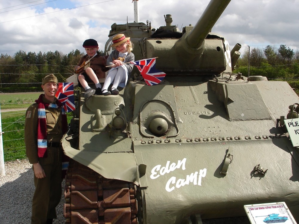 The Sherman Tank at Eden Camp, Malton, North Yorkshire.