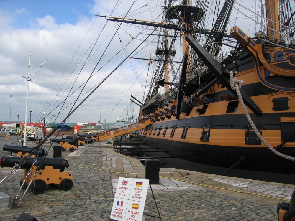 HMS Victory at Portsmouth's Historic Dockyard.