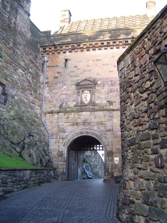 Inside Edinburgh Castle.