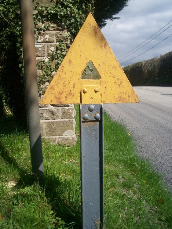 1903 Motor Car Act warning sign near Walton, Powys