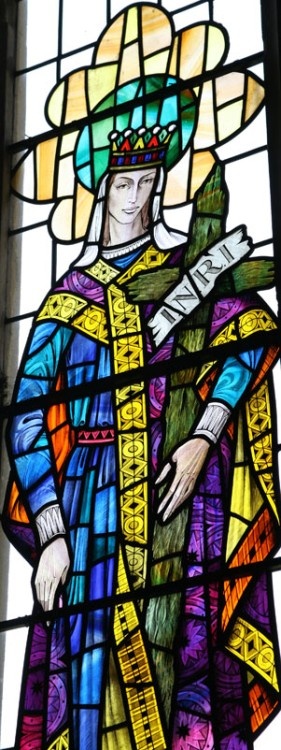 St Helen (stained glass window), St Helen's Church, Abingdon, Oxfordshire.
