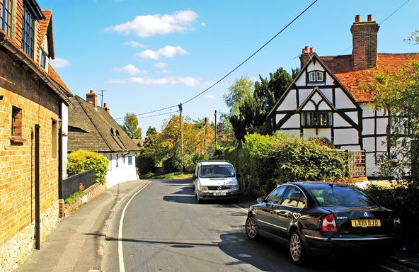 Manor Road in the old town, Didcot, Oxfordshire.