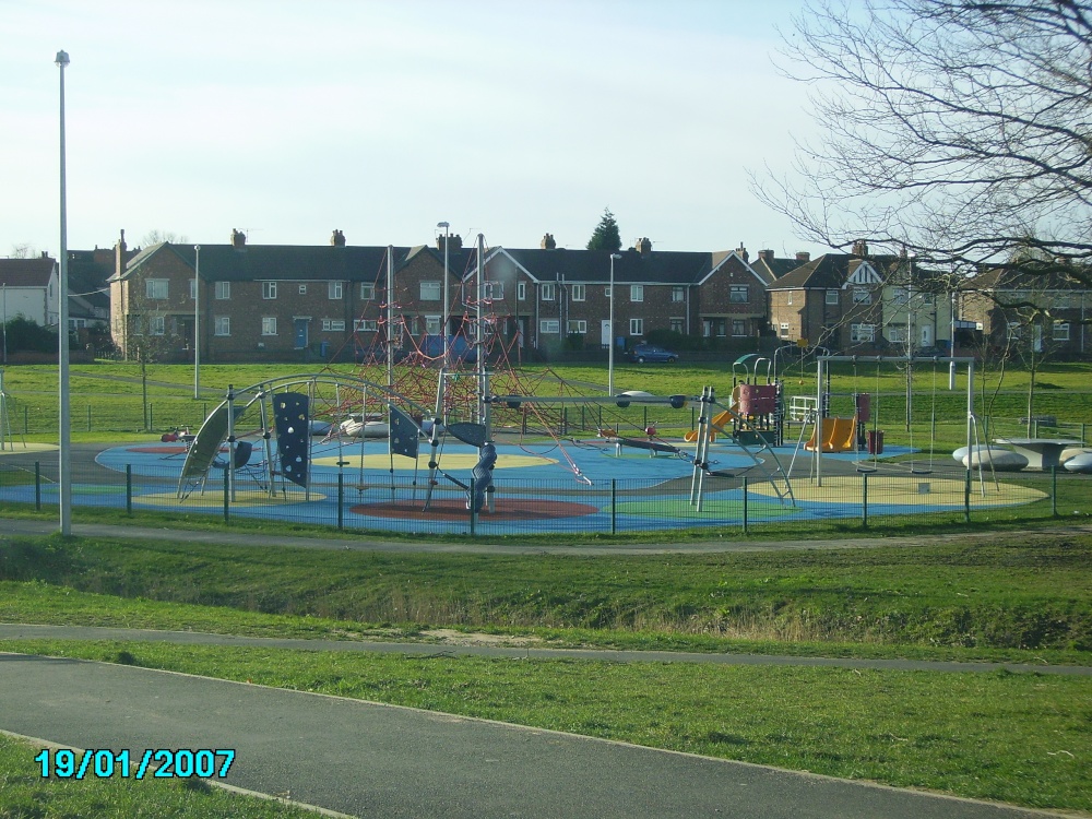 Harworth, Nottinghamshire - The new childrens play area. - Part of the regeneration of the area.