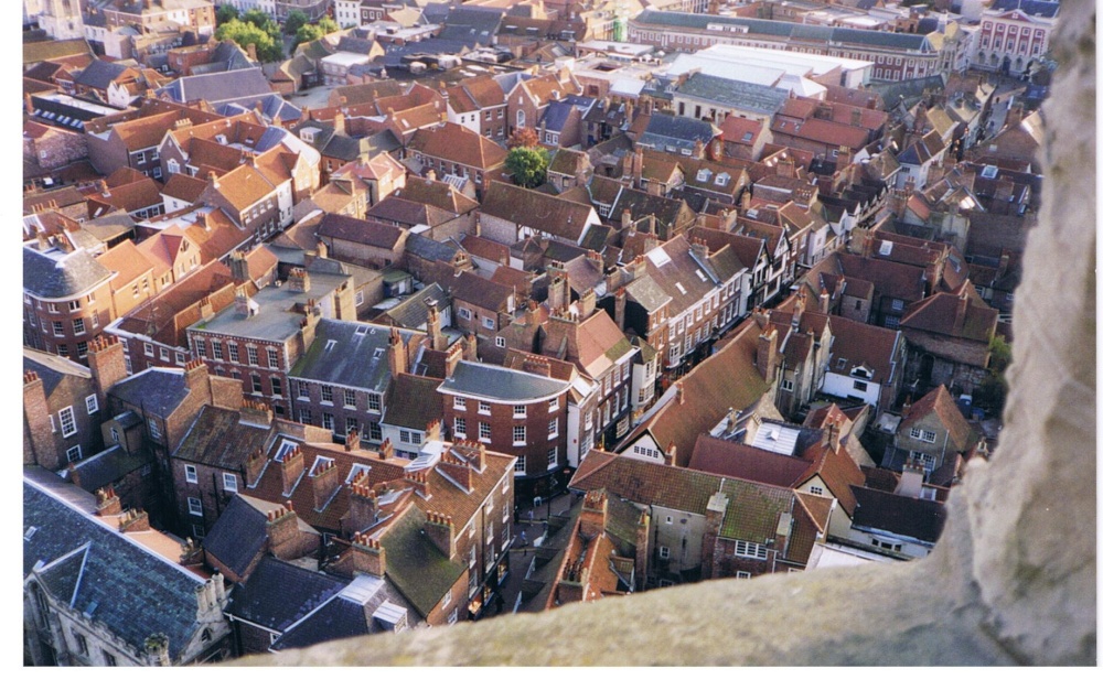 A view of York from the tower of York Minster, North Yorkshire.