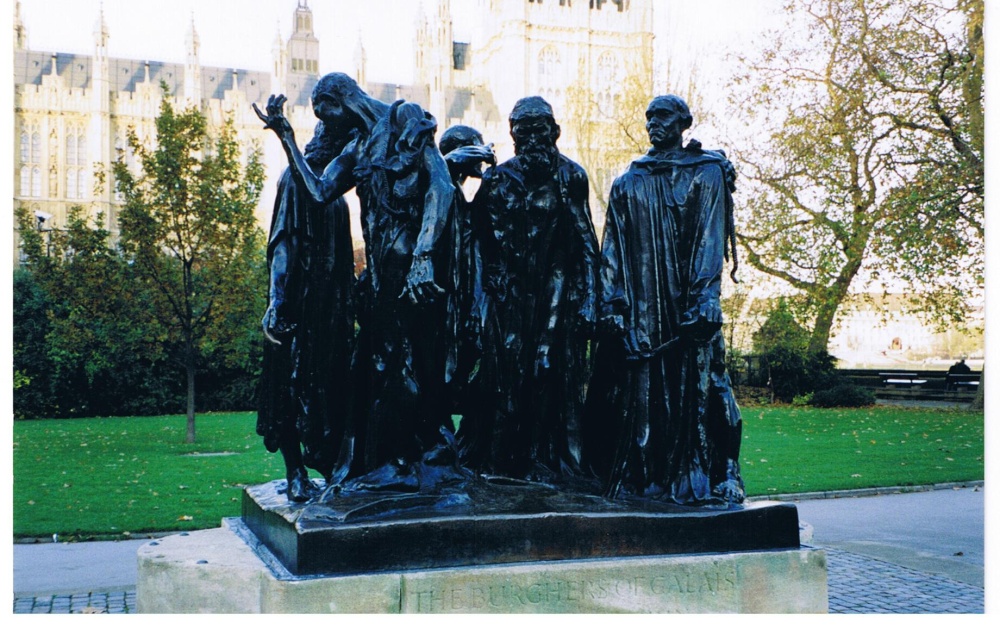 'The Burghers of Calais' statue in Westminster, London