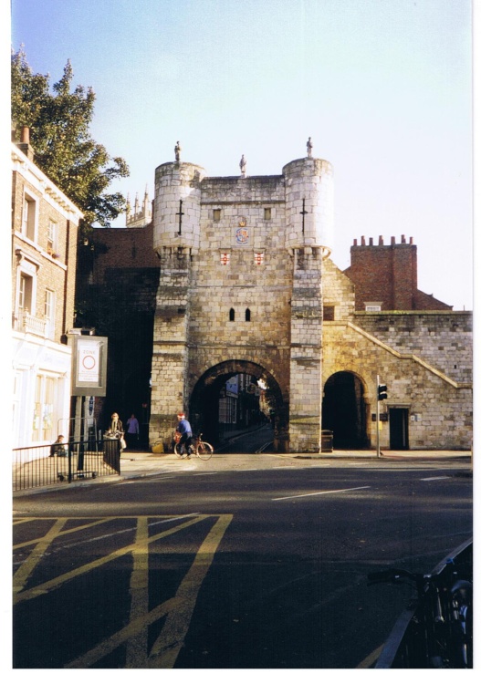 Entrance to the Medieval walled city of York, Yorks.