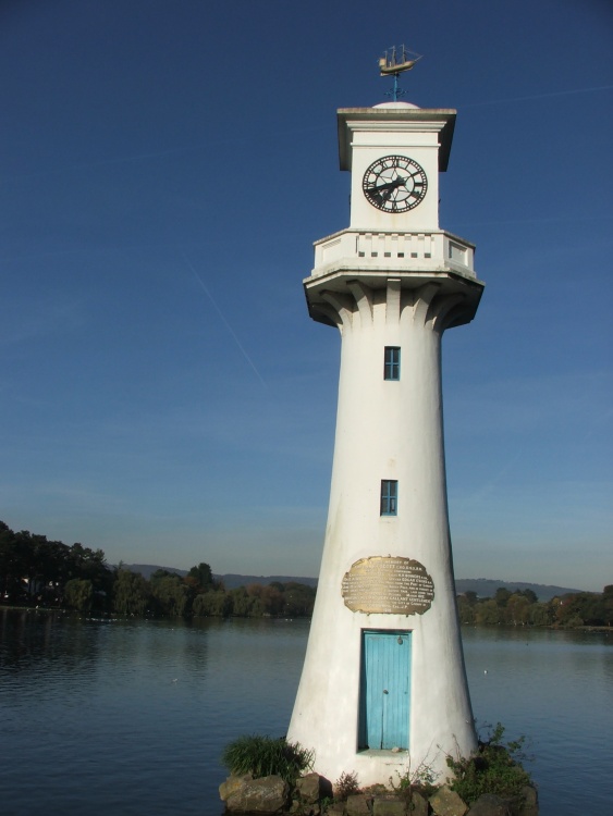 CARDIFF`S roath park lake and its light house