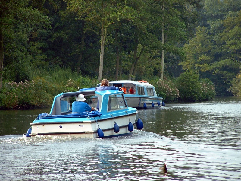 Boats on the Norfolk Broads.
